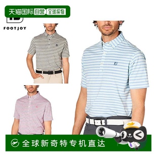 高尔 男士 混色条纹短袖 纽扣 日本直邮FootJoy S25 衫 Polo S11