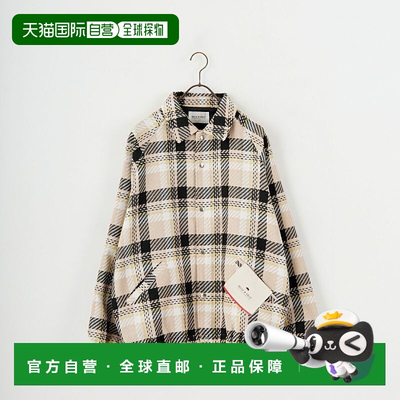 1h可退 日本直邮HELLO CALIF 男装 扭肌斜纹 格纹教练夹克 HC-254