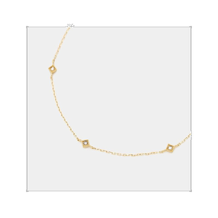 日本直邮日潮 agete 阿卡朵K18钻石手链白色 均码宝石独特白金