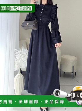 日本直邮Classical Elf 复古花柄别针褶边连衣裙 C04519EW011402