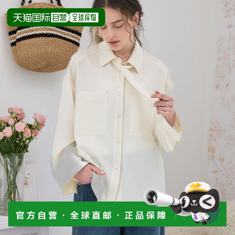 1h可退 日本直邮PUBLIC TOKYO 女装 宽 cuff 蝴蝶结衬衫 16520000