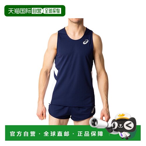 日本直邮ASICS Running Shirt 圆领套头合身直筒跑步无袖跑步背心