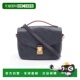 日本直邮中古LV路易威登女包B级9新Handbag手包牛皮斜挎包蓝色