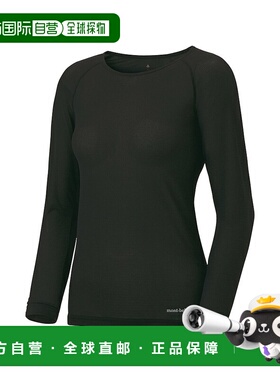 日潮跑腿Montbell蒙贝欧女衬衫ZEO-LINE Cool出行圆领BK S1107751