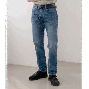 1h可退 Levi's 男士502款经典蓝色牛仔裤 休闲舒适耐李维李维斯