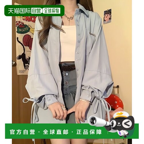 日本直邮neos 女装 Y2K芭蕾风泡泡袖宽大衬衫 K1208通勤