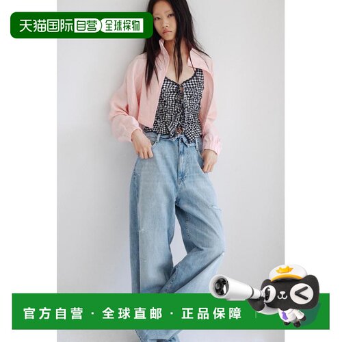 日本直邮TRF 做旧中腰翻边牛仔裤 牛仔裤