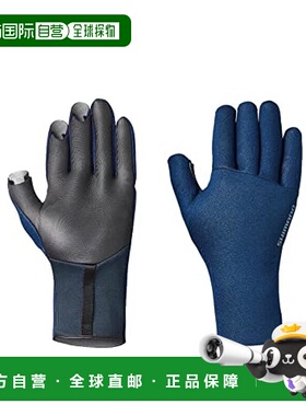 【日本直邮】Shimano禧玛诺 手套 露3指款型 靛蓝色 L  GL-011V