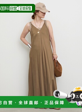 1h可退 日本直邮Deuxieme Classe女士复古调丝光连衣裙-优雅肩带