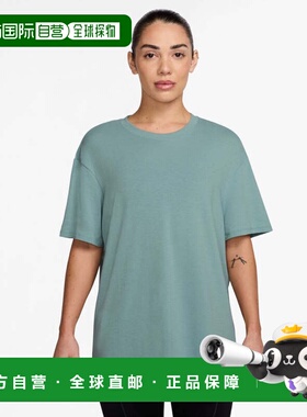 日本直邮Nike 女士机能半袖T恤 [FN2815017] 灰蓝色 运动上衣耐克