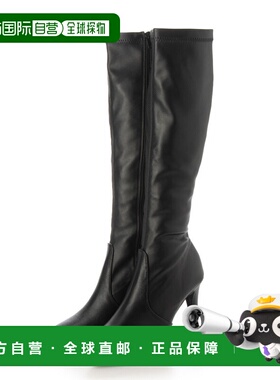 日本直邮VIVIAN 尖头厚底弹力长靴（黑色）
