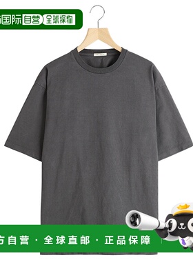 1h可退 日本直邮HEUGN 男士染黑色大版型T恤 CUT006JT上衣男装