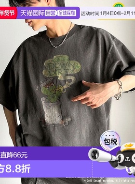 日本直邮Classical Elf 纯棉芝麻角色图案加工大码T恤 C04519EM01