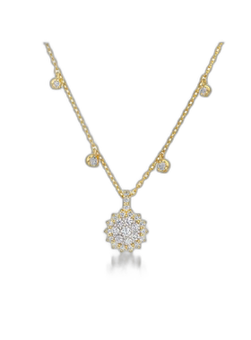 日本直邮日潮 Star JewelryK18 项链GARDEN HALO番号:1ZN1123钻石