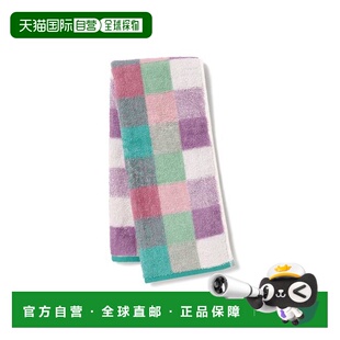 1h可退 日本直邮Francfranc 抗菌防臭混纺格纹毛巾 绿色新款浴巾