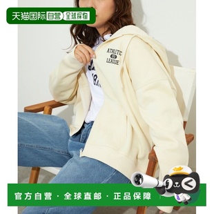 宽松半拉链连帽衫 1h可退 女装 pacific 大学风印花 日本直邮ocean