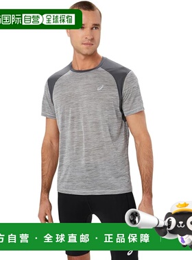 【日本直邮】亚瑟士 运动短袖T恤 2011C992 020(中灰色/深灰色)