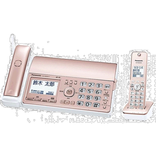 日本直邮Panasonic松下 数码无绳传真母子机1.9GHz粉KX-PD550