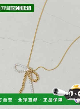 1h可退 日本直邮官方授权 SMELLY 金属珍珠串珠蝴蝶结项链