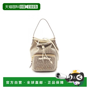日本直邮中古Prada普拉达女包A级95新bucket bag水桶包帆布斜挎包
