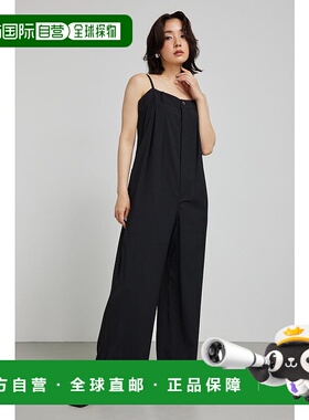 日本直邮Rienda 塔克熊直筒长款衬衫 [RI3465EW25476] 黑色吊带