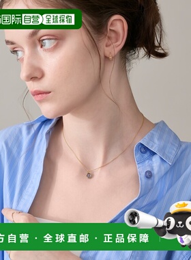 日本直邮NOJESS 女士 紫锂辉石玫瑰切工项链 花朵造型精致日常佩