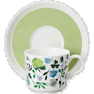 Narumi鸣海 Anna Emilia系列幸运草/花束单人咖啡杯/碟220cc