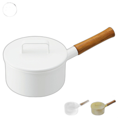 【日本直邮】365methods富士搪瓷锅单手锅IH/明火兼容轻量锅1.7L