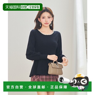 1h可退 日本直邮SAISON DE PAPILLON 女装 珍珠装饰 女士针织上衣