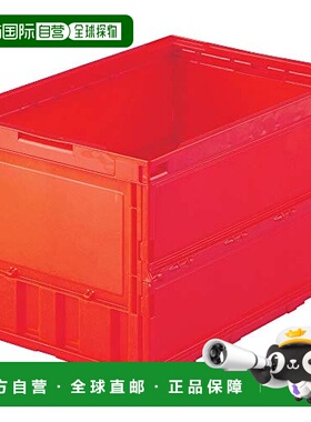 【日本直邮】TRUSCO 薄型折叠收纳箱50L红色 TR-O50B-R