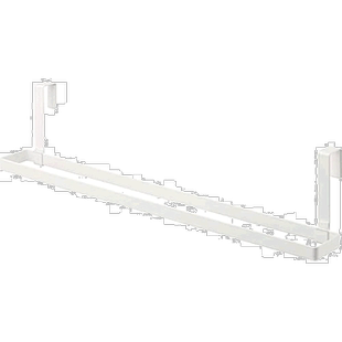 【日本直邮】山崎洗面台下浴室垫&毛巾挂架白 W48×D7.8×H9cmPla