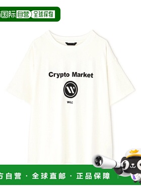 1h可退 日本直邮WHITELAND 暗号市场印花男女同款宽松T恤 7845134