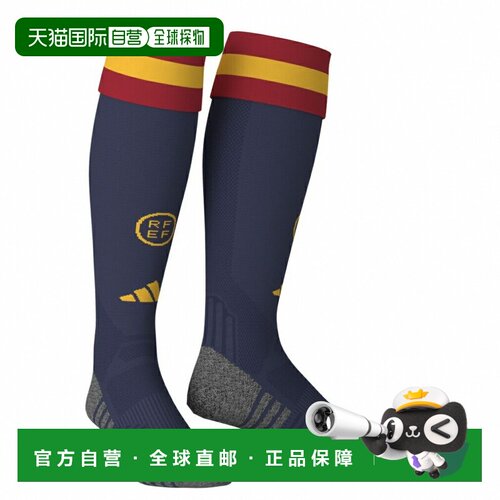 日本直邮adidas 西班牙国家队2026主场足球袜 JM3842 深蓝色袜子