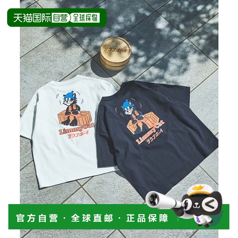 1h可退 日本直邮PAGEBOY 男女同款LIMMY CAT联名图案T恤 492109