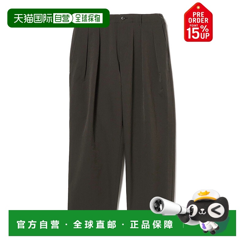 1h可退 日本直邮BEAMS 男士细网格双褶 tapered 长裤 11230895120