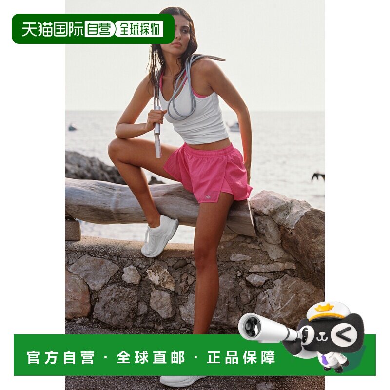 日本直邮Alo Yoga 高腰运动短裤 粉天堂图片