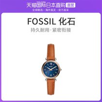 日本直购FOSSIL化石休闲手表日韩腕表时尚配饰圆形表盘皮革表带