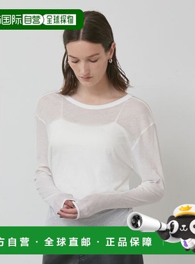 1h可退 日本直邮styling/ 女士2WAY圆领基础T恤 深V双穿 薄款透肤