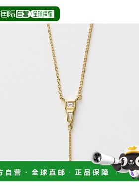 日本直邮日潮 agete 阿卡朵K18YG钻石项链黄色 均码吊坠