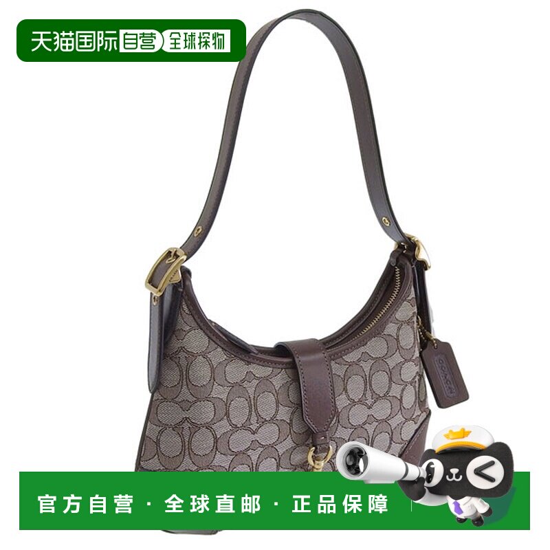 日本直邮Coach SIG JACQ HAMPTON 女士单肩包 CDG72B4S0M 棕色图片
