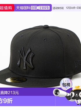 日本直邮New Era 59FIFTY 棒球帽 [NE3448EM007140] 黑色x白色
