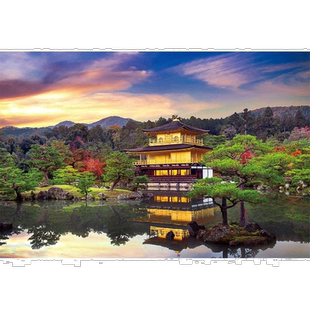 【日本直邮】YANOMAN1000片拼图游戏金阁寺绚烂京都50x75厘米尺寸