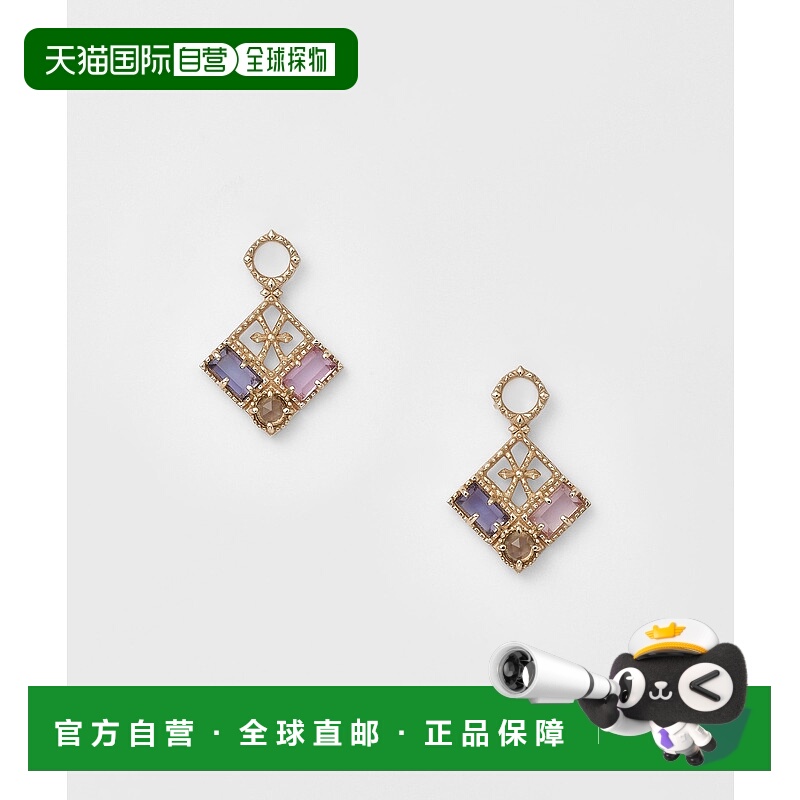 1h可退 日本直邮agete 阿卡朵 女士 多宝石耳环吊坠 天然石拼色设