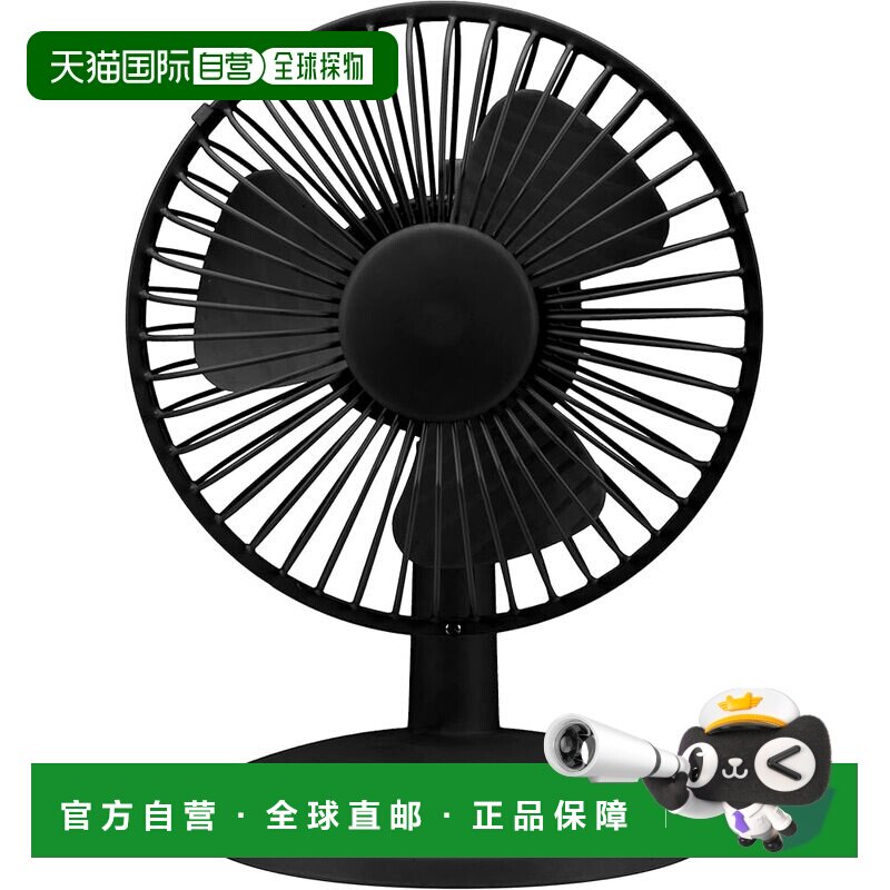 【日本直邮】Green House 桌面风扇 带 USB 连接 黑色 GH-FANSWG-
