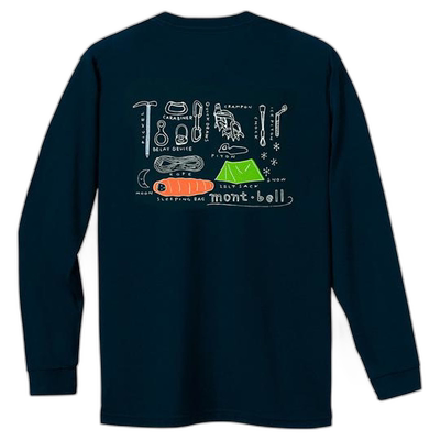 1h可退 montbell 长袖T恤印花套头衫防晒速干休闲1114772