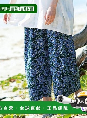 1h可退 日本直邮Sunny clouds 女士蓝色芙蓉花图案阔腿短裤 春夏