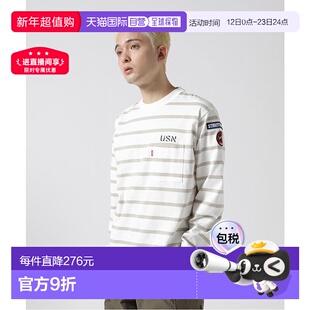 日本直邮AVIREX 海军补丁长袖T恤 [AV1129EM025517]