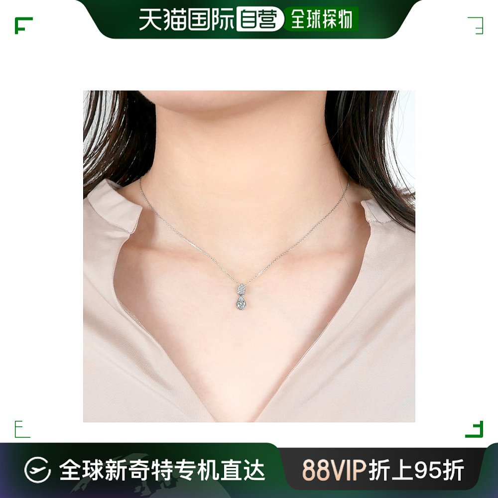 日潮跑腿vendome 白金女海蓝宝石项链铂金45cm 饰品/流行首饰/时尚饰品新 项链 原图主图