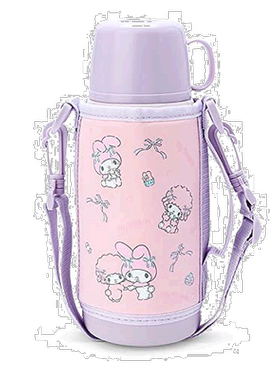 【日本直邮】SANRIO 我的朋友小梅 带儿童袋的 2WAY 不锈钢水瓶