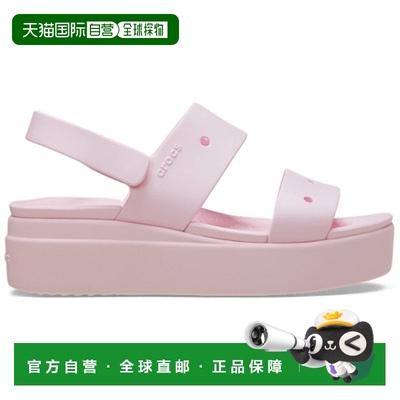 日本直邮Crocs卡骆驰 布鲁克林 EVA 轻便露趾 沙滩凉鞋 女款 粉色